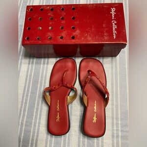 Vintage Stefani Collection “TARA” red sandals.